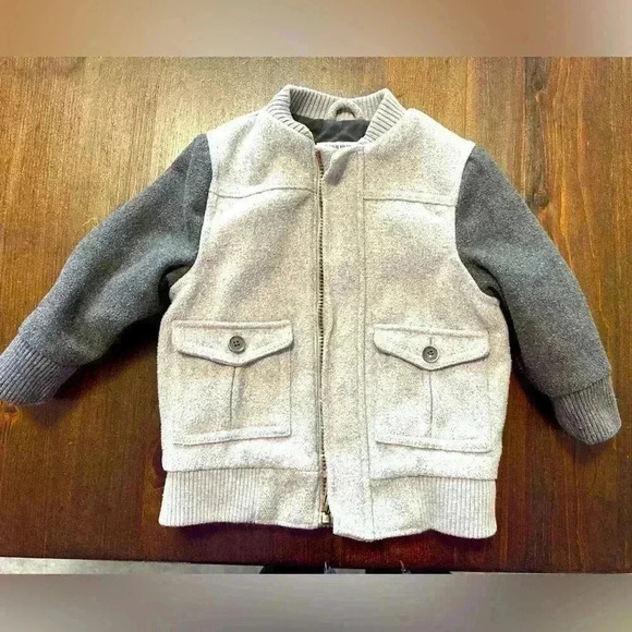 OshKosh B'gosh Other - Genuine Kids Oshkosh B’Gosh Zippered Bomber Jacket Gray Size 18 Months Toddler